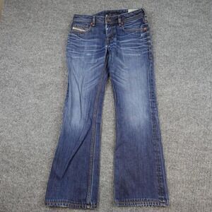 Diesel Zatiny Jeans Mens 30x32 Blue Medium Wash Regular Bootcut Distressed Denim